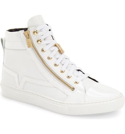 versace plazz sneaker high|versace zipped high top sneakers.